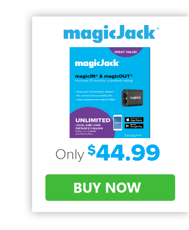 magicJackHOME only $44.99. Buy Now.